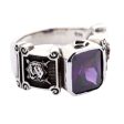 Amethyst Knight Sterling Silver Medieval Ring Online Hot Sale