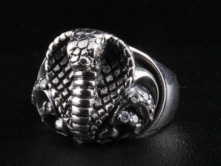 Cobra Snake Sterling Silver Ring Sale