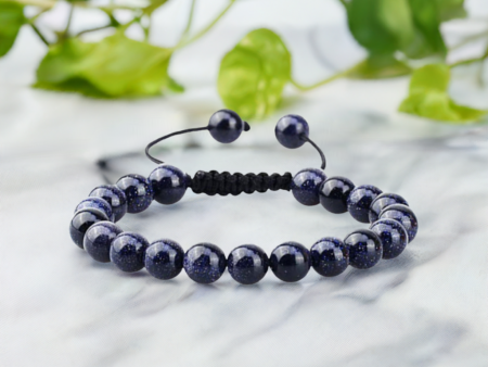 Blue Goldstone Adjustable Rope Bracelet | Ambition, Protection & Style Sale