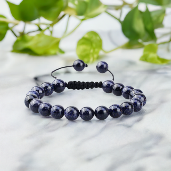 Blue Goldstone Adjustable Rope Bracelet | Ambition, Protection & Style Sale