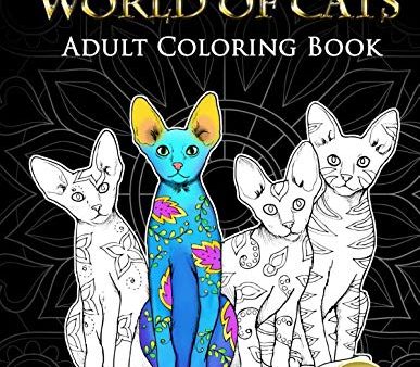 World of Cats: Adult Coloring Book Cheap