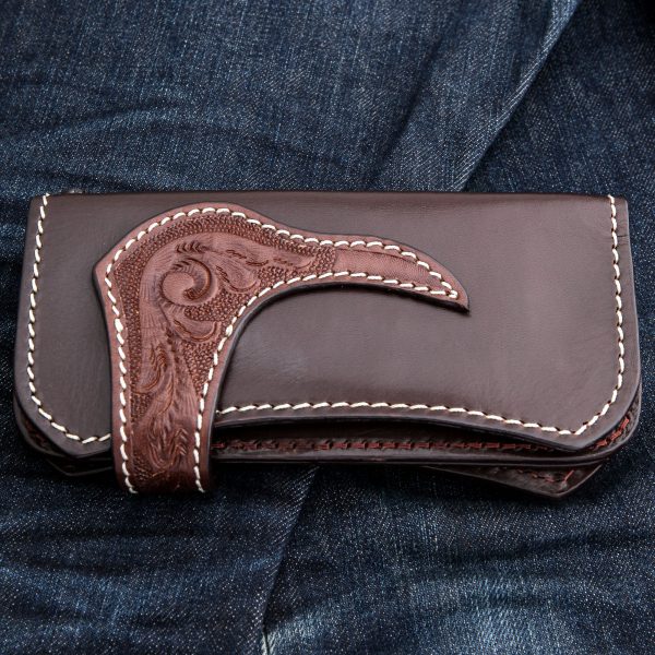 Japanese Tribal Red Stingray Leather Cowboy Biker Wallet Online