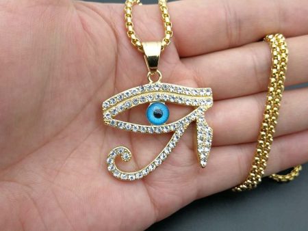 18k Gold Egyptian Eye of Ra Pendant Necklace – Timeless Spiritual Jewelry by Ancient Infusions Fashion