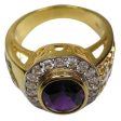 14K Yellow Gold Amethyst Bishop Ring Online now