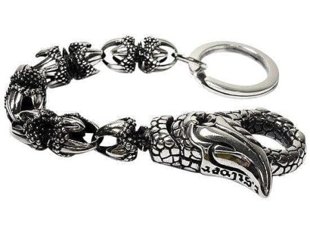 Dragon Claw Sterling Silver Biker Keychain Fashion