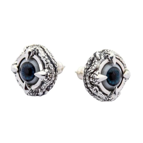 Claw Eyeball Sterling Silver Gothic Earrings Sale