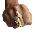 14K Yellow Gold Dragon Ring Cheap