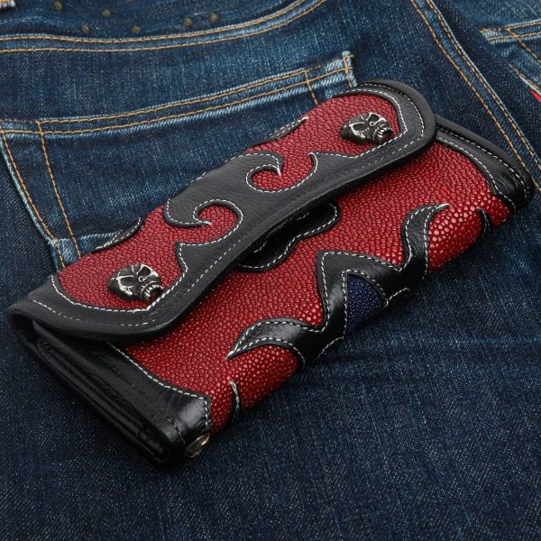 Stingray Leather Tribal Rider Tattoos Biker Chain Wallet Online now