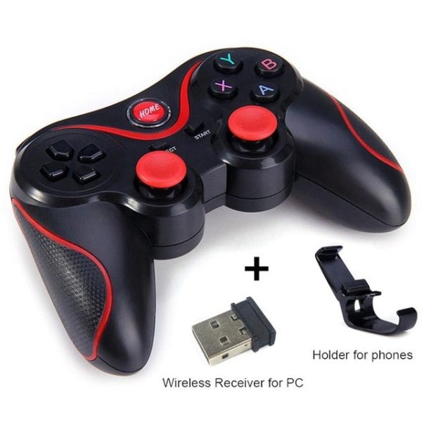 [Genuine]T3 Bluetooth Wireless Gamepad S600 STB S3VR Game Controller Joystick For Android IOS Mobile Phones PC Game Handle on Sale