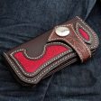 Japanese Tribal Red Stingray Leather Cowboy Biker Wallet Online