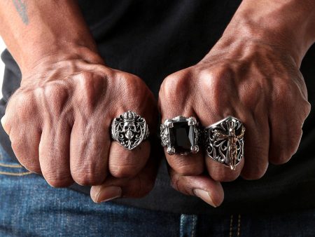 Black Dragon Claw Sterling Silver Biker Ring Online