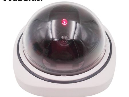 Wsdcam Plastic Smart Indoor Outdoor Dummy Surveillance Camera Home Dome Fake CCTV Security Camera with Flashing Red LED Lights Online