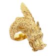 14K Yellow Gold Dragon Ring Cheap