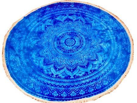 Blue Ombre Round Star Mandala Tapestry Wall Art Hot on Sale