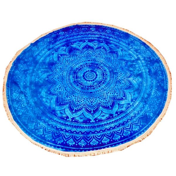 Blue Ombre Round Star Mandala Tapestry Wall Art Hot on Sale