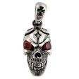 925 Sterling Silver Garnet Skull Pendants Hot on Sale