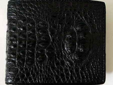 Black Hornback Crocodile Wallet Discount