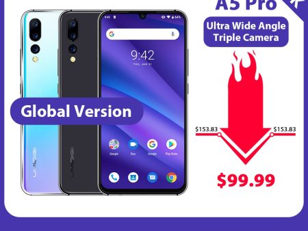 Global Version UMIDIGI A5 PRO Android 9.0 Octa Core 6.3  FHD+ Waterdrop 16MP Triple Camera 4150mAh 4GB RAM 4G Celular Smartphone For Sale