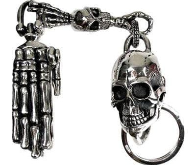 Skeleton Hand Skull Sterling Silver Men s Key Chain Online