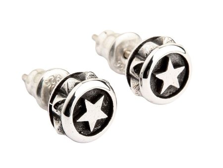 Star Sterling Silver Stud Earrings For Discount