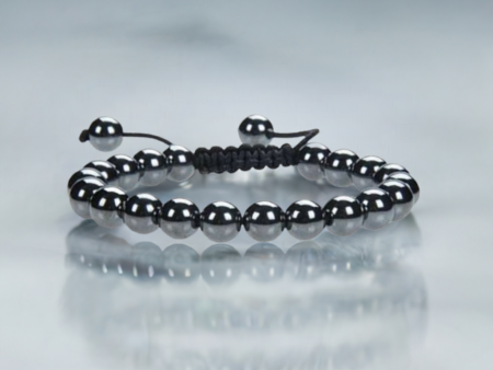 Hematite Adjustable Rope Bracelet | Real Stone for Grounding & Protection Cheap