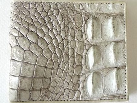 White Pearl Crocodile Alligator Wallet Supply