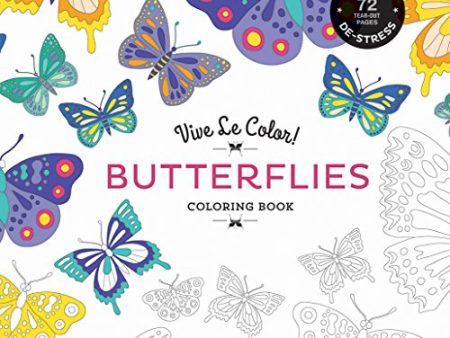 Vive Le Color! Butterflies (Adult Coloring Book): Color In; De-stress (72 Tear-out Pages) Fashion