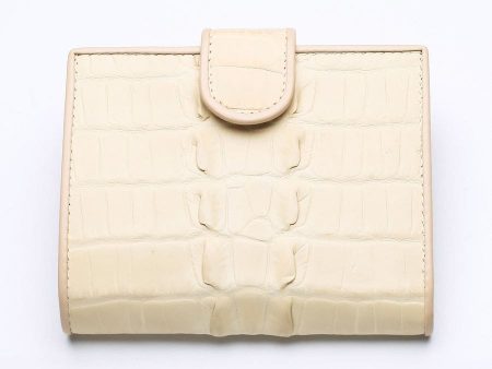 White Pearl Crocodile Tail Skin Womens Wallets Sale