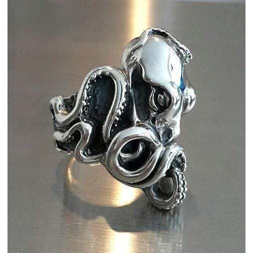 Big Octopus 925 Sterling Silver Men s Ring For Sale