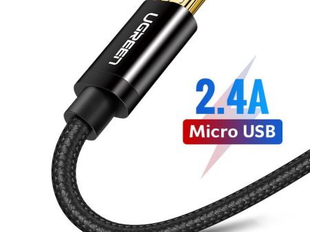 Micro USB Cable 2.4A Nylon Fast Charge USB Data Cable for Samsung Xiaomi LG Tablet Android Mobile Phone USB Charging Cord on Sale