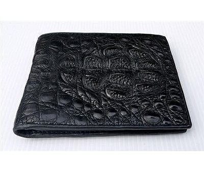 Big Black Hornback Crocodile Mens Wallet For Cheap