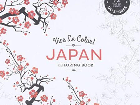 Vive Le Color! Japan (Adult Coloring Book): Color In: De-Stress (72 Tear-Out Pages) on Sale