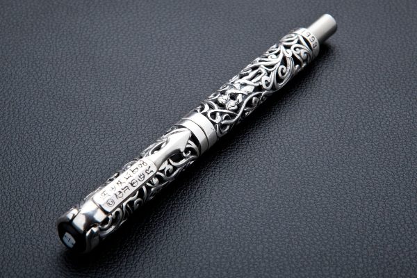 Erotic Carved Sterling Silver Pen Fashion