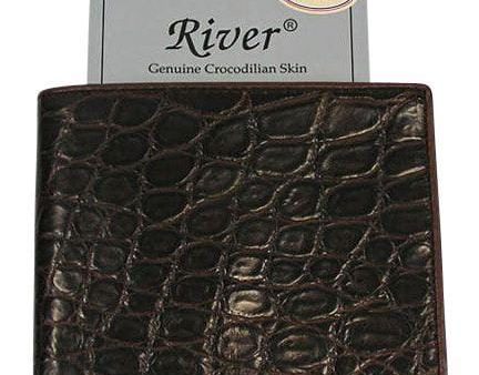 Espresso Brown Stomach Crocodile Wallet Online