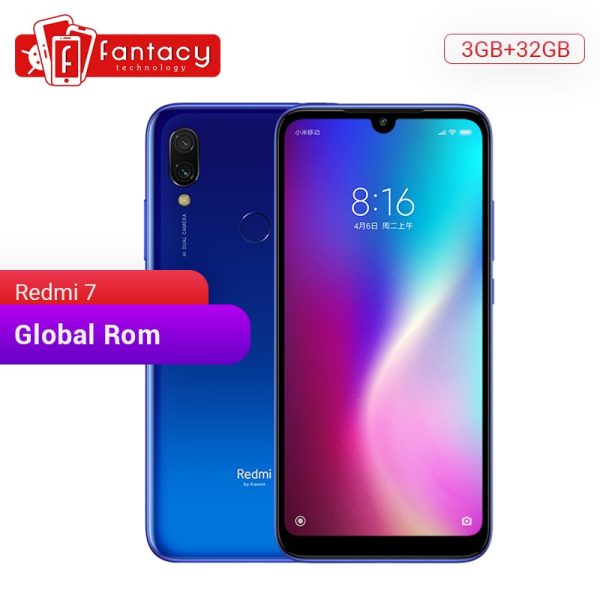 Global Rom Xiaomi Redmi 7 3GB RAM 32GB ROM Snapdragon 632 Octa Core 12MP Dual Camera 6.26  HD Mobile Phone 4000mAh Large Battery on Sale