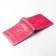 Berry Pink Real Crocodile Wallet Online Hot Sale