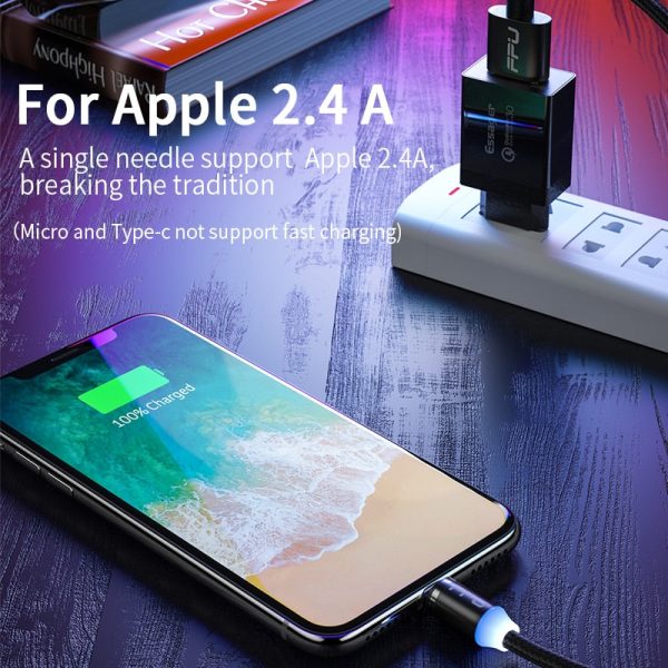 FPU 3m Magnetic Micro USB Cable For iPhone Samsung Android Mobile Phone Fast Charging USB Type C Cable Magnet Charger Wire Cord on Sale