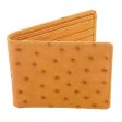 Butter Tan Genuine Ostrich Leather Wallet Hot on Sale