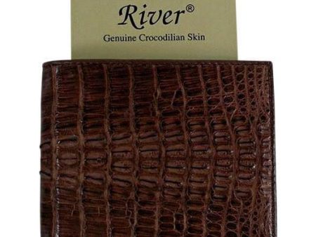 Brown Genuine Crocodile Skin Mens wallets For Sale