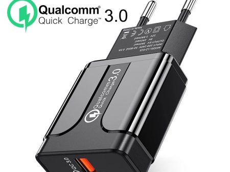 Quick Charge 3.0 18W Qualcomm QC 3.0 4.0 Fast charger USB portable Charging Mobile Phone Charger For iPhone Samsung Xiaomi Discount