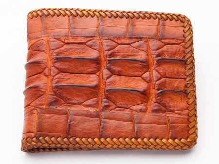 Brown Hardcore Crocodile Backbone Skin Wallet Sale