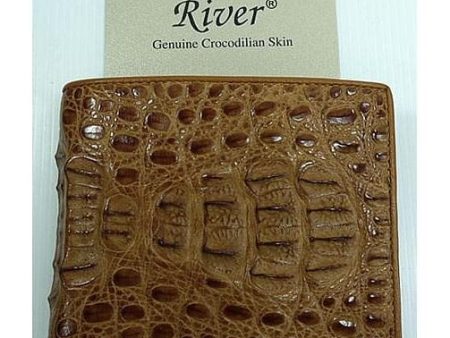 Tan Light Brown Crocodile Mens Wallet Sale