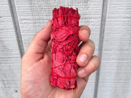 4-Inch Dragon’s Blood Sage Smudge Stick | Spiritual Cleansing & Protection Hot on Sale