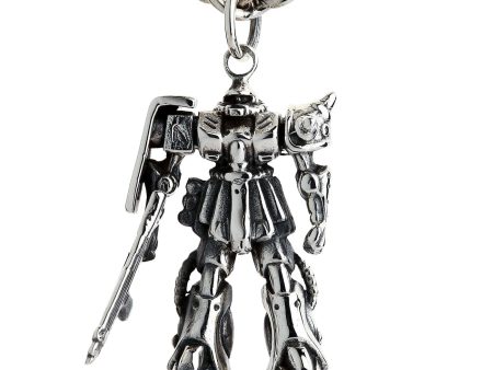 Gundam Zaku Sterling Silver Transformers Robot Pendant Necklace Online now