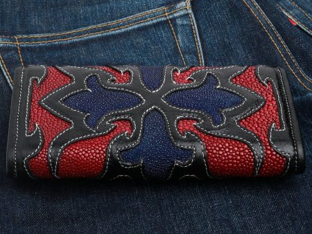 Stingray Leather Tribal Rider Tattoos Biker Chain Wallet Online now