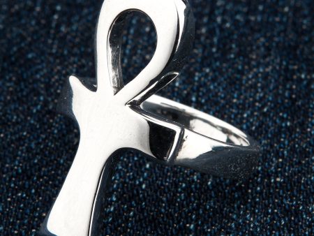 Ankh Sterling Silver Ring Cheap