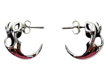 Fang Claw Sterling Silver Mens Stud Earrings Online