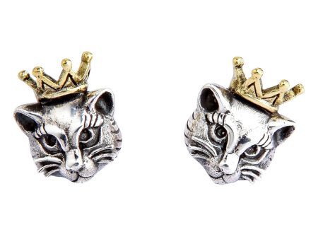 Crown Royal Cat Sterling Silver Earrings For Cheap