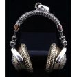 Diamond Headphone 925 Sterling Silver Pendant For Sale