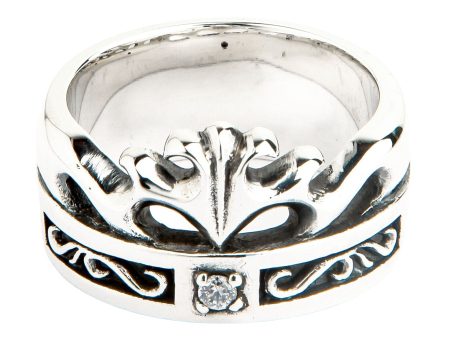 Celtic Crown Sterling Silver Band Ring Discount